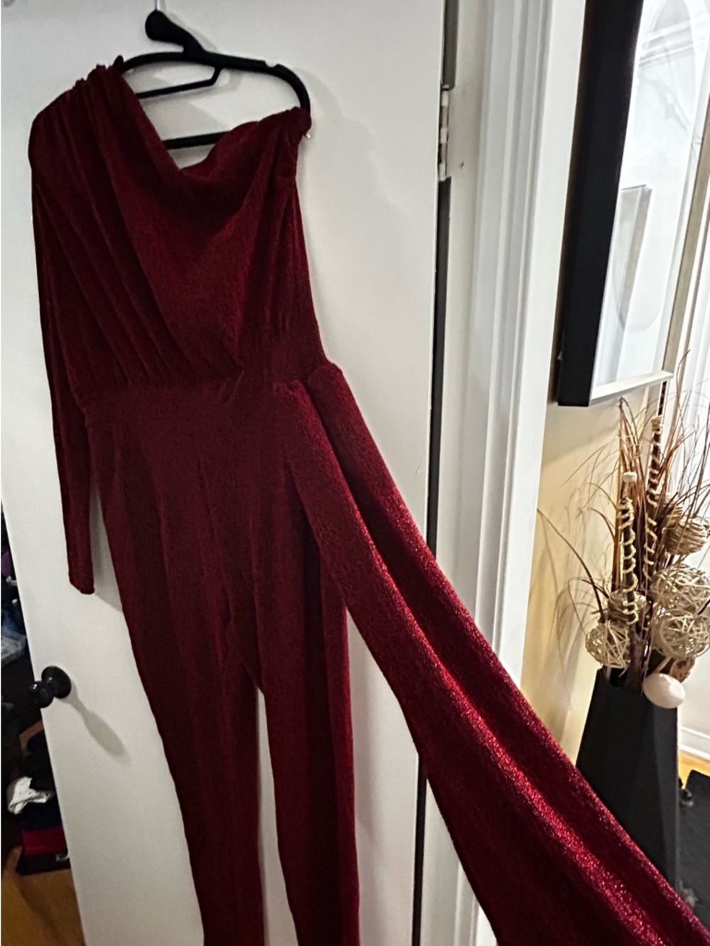 Brand new Women's One-Shoulder Burgundy/red Jumpsuit
